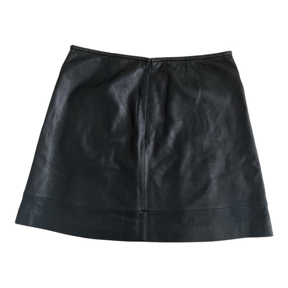 Tory Burch NWT Fae Leather Skirt | Black Perforated | Size 10 - Picture 3 of 7
